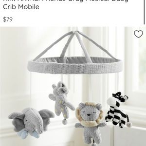 Pottery Barn Musical Animal Crib Mobile and Arm